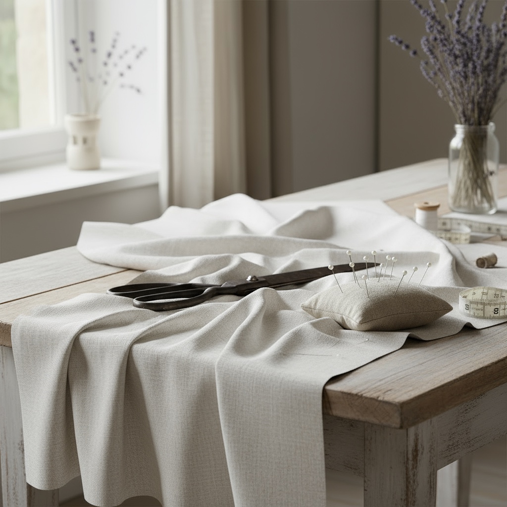 Stack of fabric samples in different colors